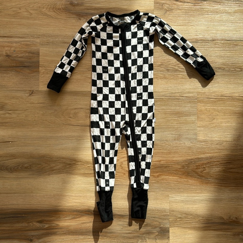 Little Sleepies Cool Checks 12-18 Month Bamboo Pajamas